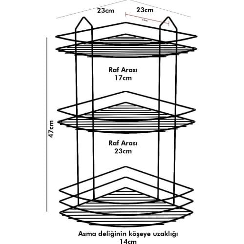 3 Tiers Plastic Coating Corner Sponge Holder Shower Shelf Soap Dish Black