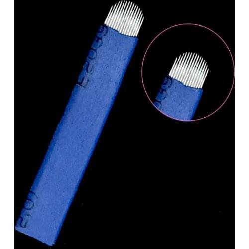 500 pcs Lamina Para Tebori U 15 Tattoo Needles Microblading Blade for Permanent Makeup Eyebrow Manual Pen Pins for 3D Embroidery