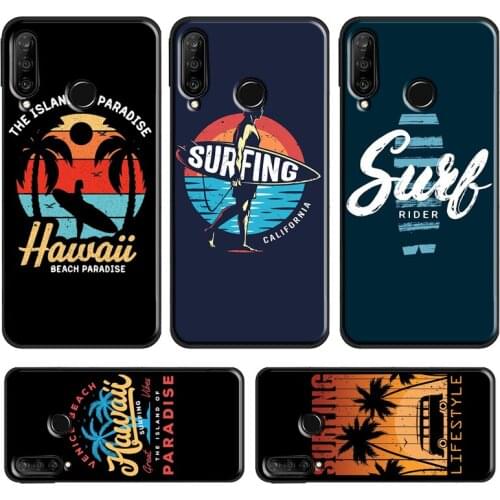 Surfing Hawaii Paradise Case For Huawei P30 Pro P40 P20 Lite Mate 20 Lite P Smart 2019 Z Honor 10 i 8X 9X Nova 5T