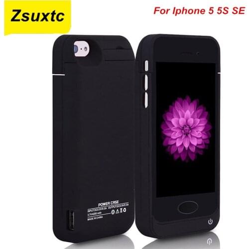 For Iphone 5 5S SE Battery Case 4200 Mah Charger Case Smart Phone Cover Power Bank For iphone 5 Battery Case