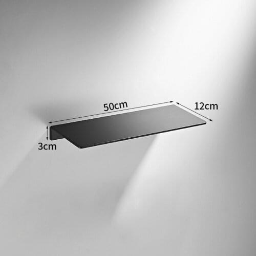 Black Space Aluminum Bathroom Shelves Single Tier Shelf Shampoo Shelf Kitchen Rack Bathroom Rack