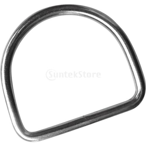 316 Stainless Steel Scuba Diving D Ring for 5cm Weight Belt Webbing Climbing Harness Bags Backpack Gear Accessories Buckle Hook