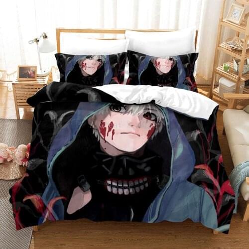 Design Tokyo Ghoul Bedding Set Cool Home Textile Queen King Bed Sets And Pillowcases For Boy Kids Anime Duvet Cover