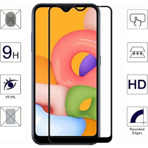 For SAMSUNG Galaxy A01 A015 A015F A015G Screen Protector Protective Film for Galaxy A 01 015 Full Cover Tempered Glass Glas Skla