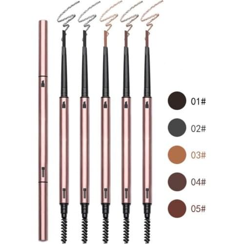 Eyebrow Pencil Natural Makeup Double Head Super Fine Eyebrow Pencil Waterproof Lasting Easy Ware Eye Brow Make Up Cosmetic Tool