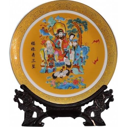 Ceramics room porcelain plate froude shouson derlook for SAMSUNG classical crafts plates decoration