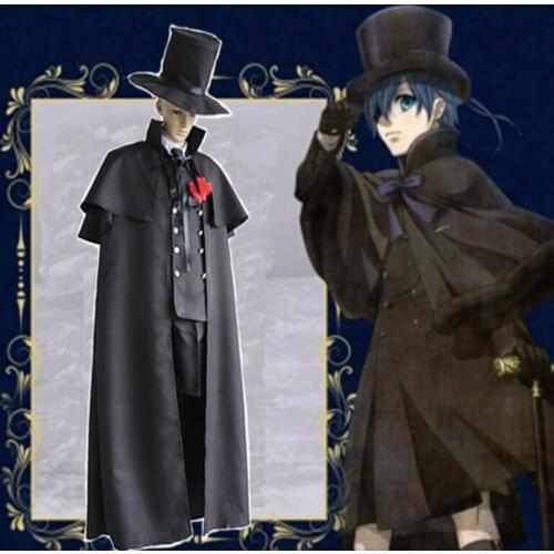 Anime Black Butler Cosplay Costumes Ciel Phantomhive Cosplay Costume Uniforms Halloween Men Cloth Kuroshitsuji Cosplay Costumes
