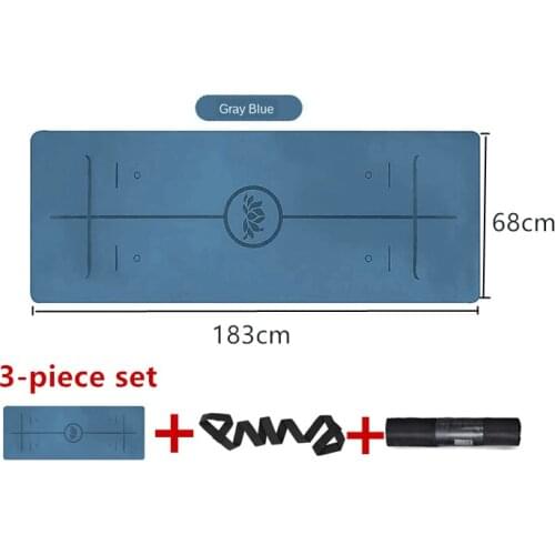 Yoga Mat natural rubber Enlarged Fitness Mat non-slip Yoga Mat Gym Exercise Mat with Position Line Pad Pilates mat free yoga bag