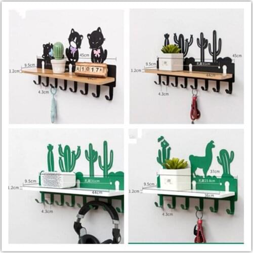 Punch-free clothes hook Cactus coat hook dormitory wall hanging porch rackwall hanging strong adhesive wall hanger coat hook C6