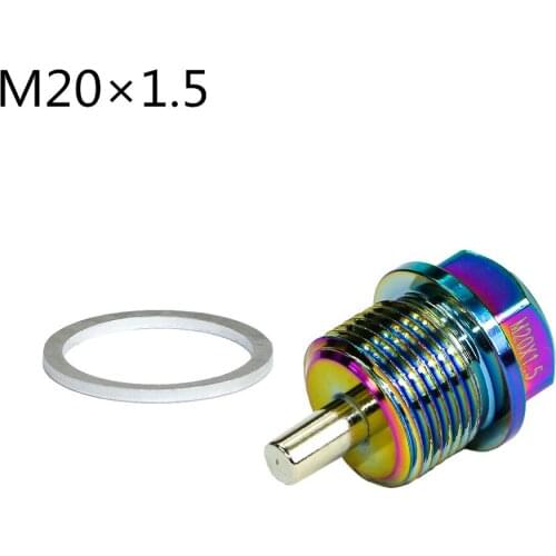 M20*P1.5MM Aluminum Neo Chrome Magnetic Oil Drain Plug Oil Drain Bolt /Oil Sump drain plug For Most SBR