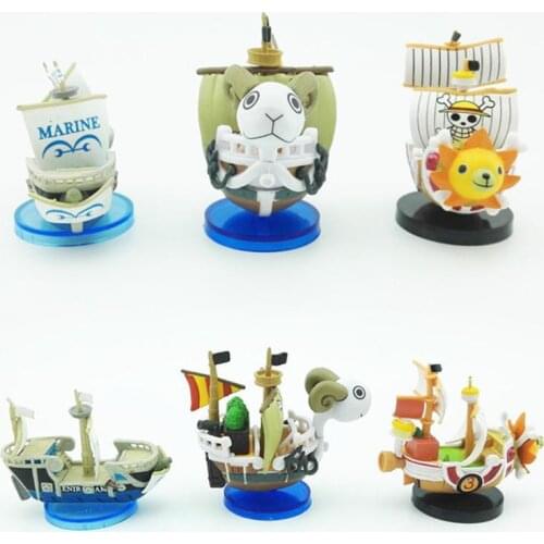 New PVC Japanese ONE PIECE Cartoon Boat Aquarium Decoration Fish Tank Ship Ornament Merry Sunny Marine Ship Figure Aquatic Decor