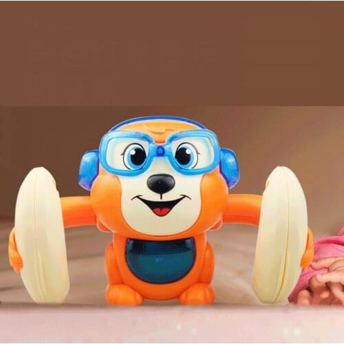 2021 New Baby Voice Control Rolling Little Monkey Toy Walk Sing Brain Game Crawling Electric Toys Flip Monkey Childrens Toys