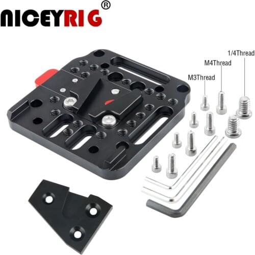 NICEYRIG Battery Cheese Plate V-Lock Assembly Kit Quick Release Plate Set Battery Base Standard V-Lock Camera Rig Accessories