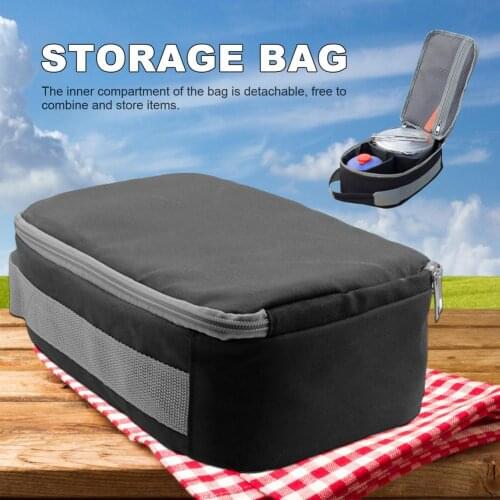 Portable Camping Cutlery Storage Bag Oxford Cloth Picnic Dinnerware Carrying Tote 28x17x10cm Tableware Storage Bag Carry Case
