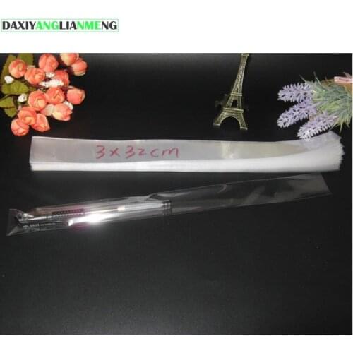 Clear Cellophane Bags 3x32cm Transparent Opp cosmetic Clear Packaging Plastic Bag gift bags candy tools flat pocket 500pcs /lot