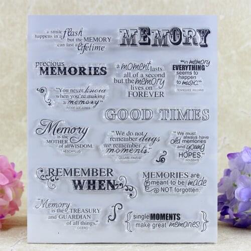 Silicone Clear Stamps for Scrapbooking LETTERS WORDS DIY Paper Album Cards MAKING Embossing Rubber Stamping Craft Supplies