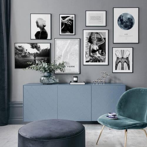 Nordic Poster Photography Canvas Painting Black White Wall Art Pictures For Living Room Modern Decorative Prints On The Wall