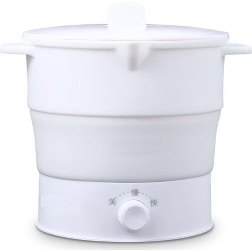 220V 1L Foldable Electric Multi Cooker Portable Mini Electric Hot Pot Food Grade Electric Cooking Pot Machine For Travel Trip