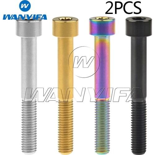 Wanyifa Titanium Ti Bolt M8x60mm DIN912 Gr5 Allen Key Head Screw 2pcs/lot