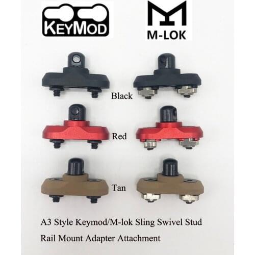 TriRock New Design A3 Keymod/M-lok Rail Mount Adapter Attachment_Black/Red/Tan Color Fit Key Mod/MLOK Handguard Rail System