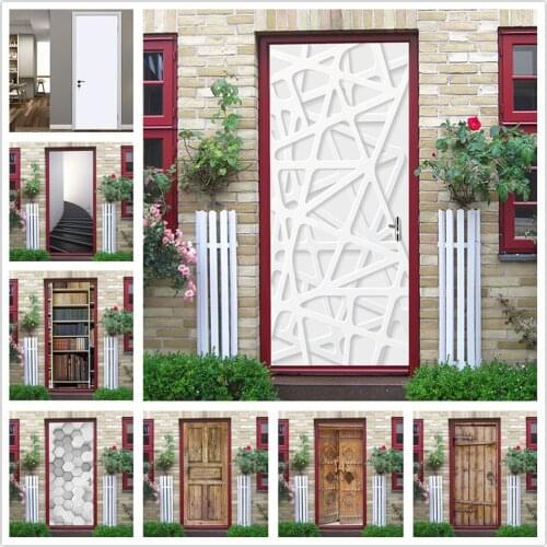 Tower Umbrella Stickers on the Doors Peel and Stick Wallpaper Vinyl Self Adhesive Waterproof Poster Room Decoration Home Design