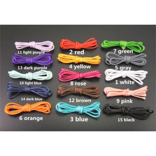 32ft(10meter)15 Color 1.5MM Wax String Waxed Cotton Cord Thread Chain Handmade Jewelry Findings In Bulk DIY Necklace Bracelet