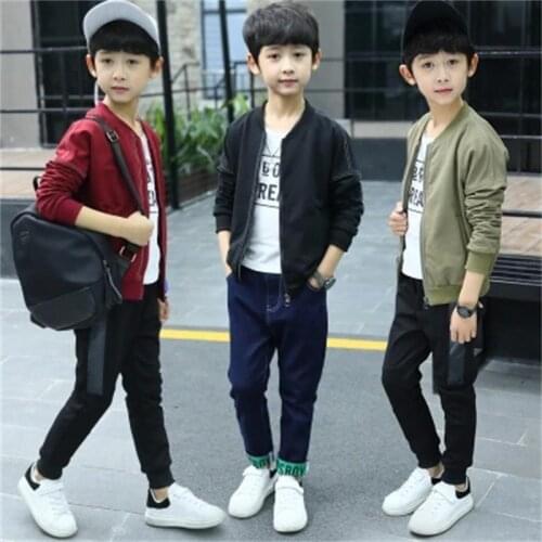 High Quality 2018 Spring Boys Jacket Bombers Military Boys Windbreaker Jackets Kids Children coat