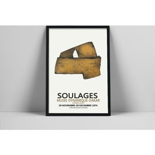 Soulages Exhibition poster, Pierre Soulages poster, Soulage print, Art prints, Exhibition print, Museum exhibition, Abstract art