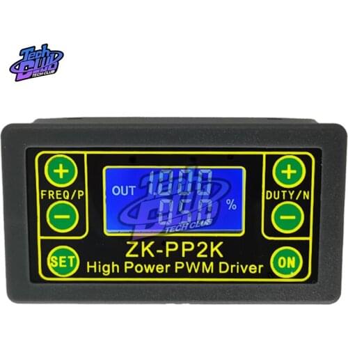 ZK-PP2K PWM DC 3.3~30V 12V 24V Motor Speed Controller Regulator 8A 150W Adjustable LED Dimmer Pulse Frequency Duty Ratio