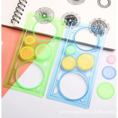 1Pc Painting Multi-function Puzzle Spirograph Geometric Ruler Drafting Tools For Students Drawing Toys Kids Learning Art Tool