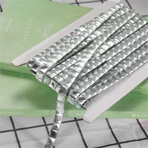 1 yard silver gold glass rhinestone hot fix tape ribbon crystal rhinestone decoration iron on shoes clothing accessories