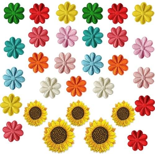 30x Daisy Flower Patch Motif Applique Bag Hat Decor Sewing Supplies