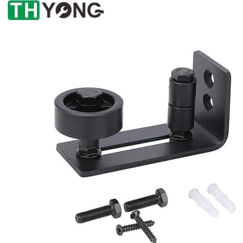 8 in 1 Carbon Steel Adjustable Sliding ail Floor Guide Stop Pendulum Barn Door Stopper Pulley Hardware Accessory Door Slide Rail