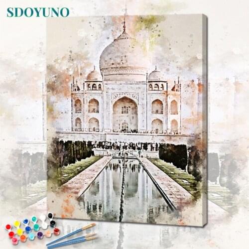 SDOYUNO Acrylic Paint By Numbers Scenery DIY 60x75cm Oil Painting By Numbers Landscape Canvas Painting Home Decor Wall Art