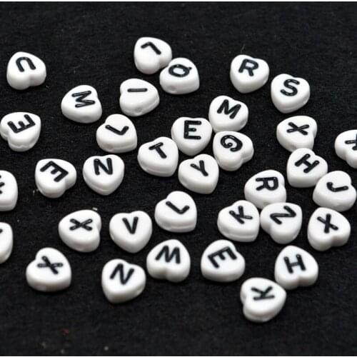 100pcs/lot 7mm Acrylic Beads Square Cube Alphabet Letter Beads For Hanmade Craft Making DIY Scrapbook Decoration