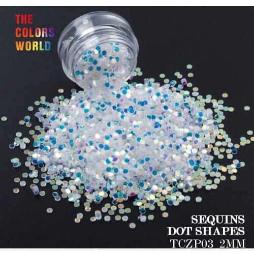 TCT-120 Round Dot Shape 2MM Sequins For Nail Art Decoration Body Art FacePaint Nail Gel Manual DIY Decoration Crafts Decoration