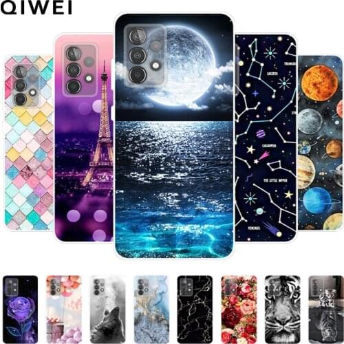 For Samsung Galaxy A72 5G Case Painted Silicone Phone Cover Cases For Samsung A52 A526B A 52 TPU Case Fundas A 72 A726B A32 5G