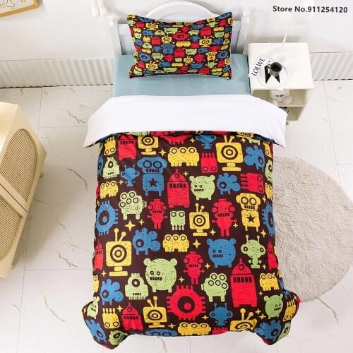 Robot Alien Duvet Cover Sets Kids Gift Quilt Cover 2/3 Piece Bedding Sets Pillowcase Single Double Queen King Size Bed Sets