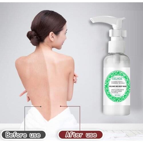 30ml Travel Long Lasting Body Wash Volcanic Mud Fluid Bathing Skin Care Shower Gel Deep Cleaning Portable Exfoliating Press Home