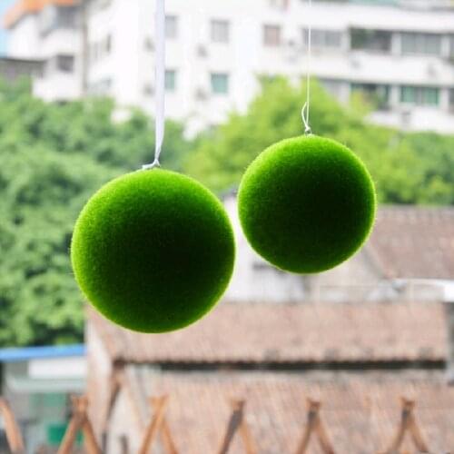 5 Size High Simulation Decorative Grass Ball Artificial Hanging Green Grass Ball Market Living Room Home Store Decor