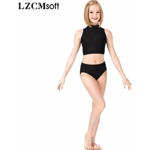 LZCMsoft Mid Waist Child Jazz Cut Dance Briefs Girls Spandex Lycra Performance Dancer Bottoms Kids Panty Gymnastics Underwear