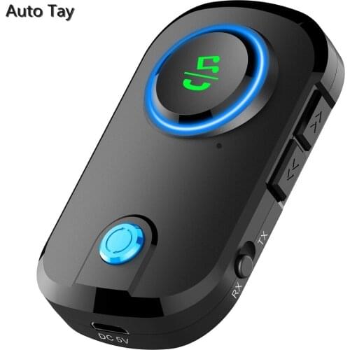 Bluetooth Music Player Audio Transmitter Receiver Supports Two Bluetooth Devices for Stereo Music PC TV Headphone Car Speaker