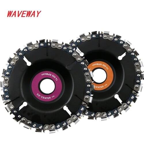 4 Inch Grinder Disc and Chain 22 Tooth Fine Abrasive Cut Chain Set Wood Carving Discs For 4" or 4-1/2" 100/115 Angle Grinders