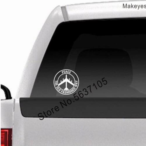 Makeyes Car Decals Bomber Sign Pattern Wall Car Sticker Vinyl Cars Decoration Adhesive Art Design Airplane Cool Style Decal Q256