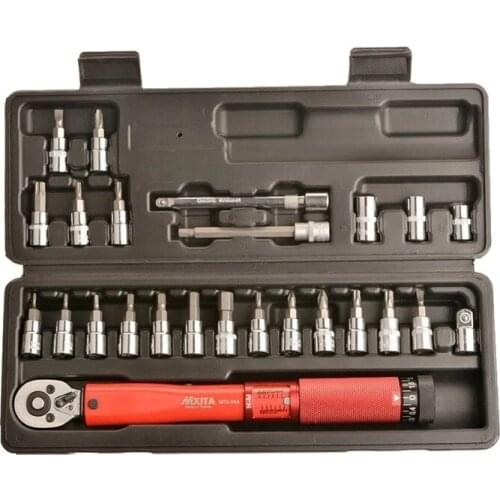 Onnfang 1/4"DR 2-24Nm Torque Wrench Bicycle Bike Tools Kit Set Tool Bike Repair Spanner Set Manual Tool Set