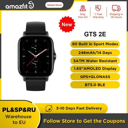 Original Amazfit GTS 2e Smartwatch Alexa Built-in 90 Sports Modes GPS intelligent Smart Watch for Men Women Android iOS Phone
