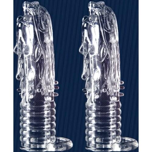 Extender Condoms Bold dragon Sleeve Ring Full Cover Penis Delay Impotence Erection Extensions Sleeve G point Sex toys Adult Men
