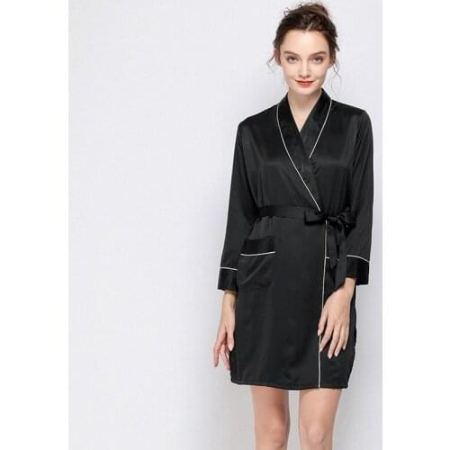 QWEEK Woman Clothes Bathrobe Female Bridesmaid Robes Kimono Style Satin Nightwear Silk Robe Sleep Suit Nightdress Homewear Sexy