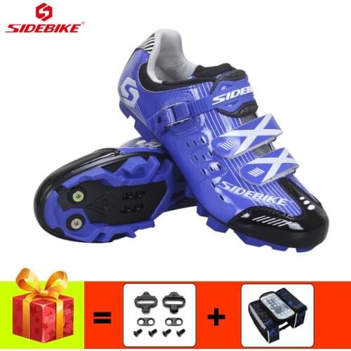 SIDEBIKE Cycling shoes men sapatilha ciclismo mtb mountain bike sneakers self-locking breathable add cleats racing bicycle shoes