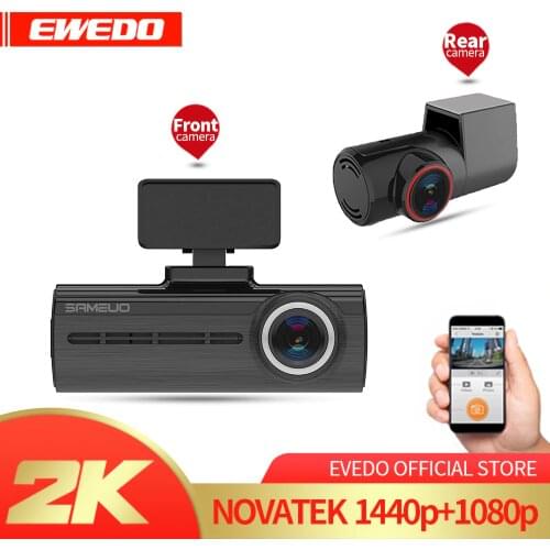 Sameuo U750 Dash cam dual Front AND Rear built in wifi car dvr camera dual lens Fhd 1080p 24H packing monitoring voice recorder